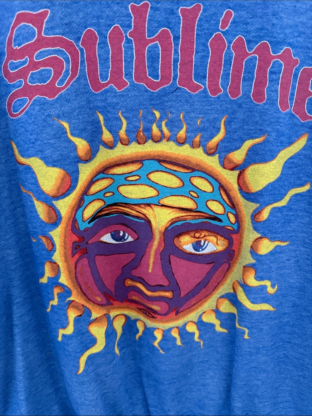 Sublime Sun Graphic Crewneck in Royal Blue